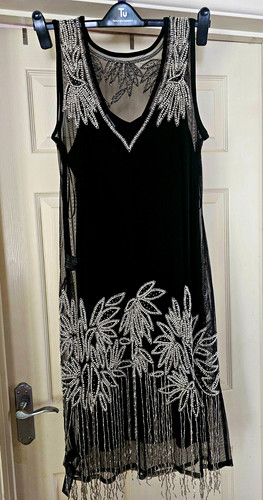Roman black beaded - roman, mesh