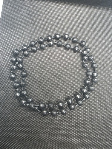 Vintage black faceted plastic - vintage,