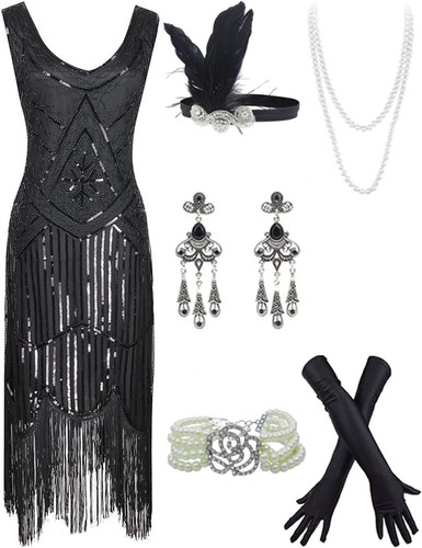 20s flapper gatsby sequin - flapper,