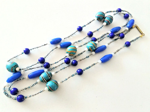1920s flapper necklace - necklace, 50"