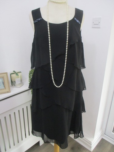 Black tiered ruffle - tiered, layered