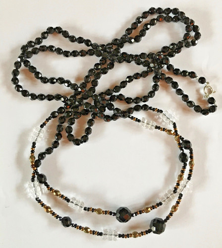 French jet necklace black - french,