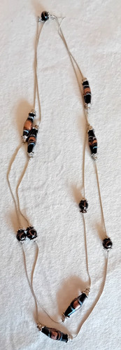 Vintage foil glass bead - foil,