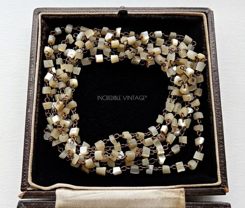 Antique mother pearl long - mother,