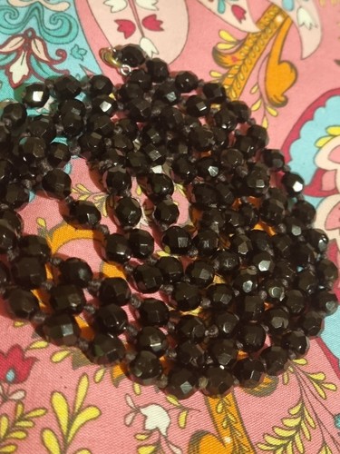 Vintage french jet faceted - vintage,