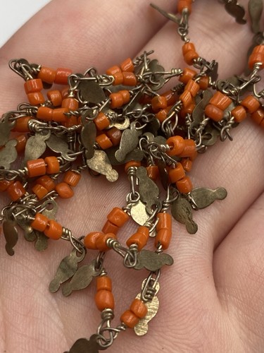 Antique 1920s coral beaded - antique,