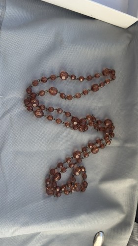 Vintage pink faceted glass - pink,