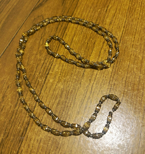 Gold colour glass beaded - gold,