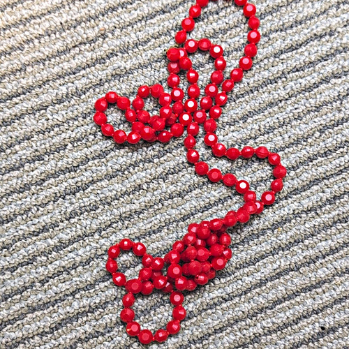 Vintage cherry red faceted - cherry,