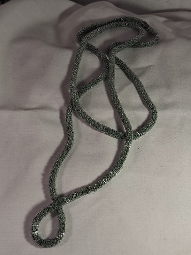 Vintage green woven bead - vintage,