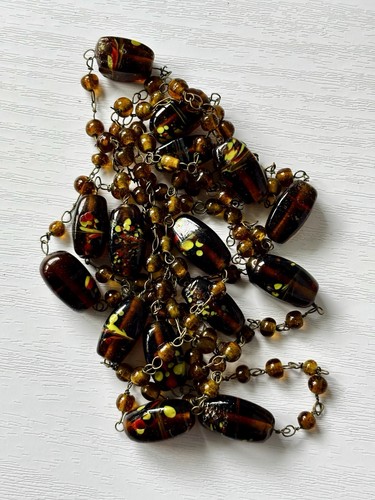 Vintage end day glass bead - of,