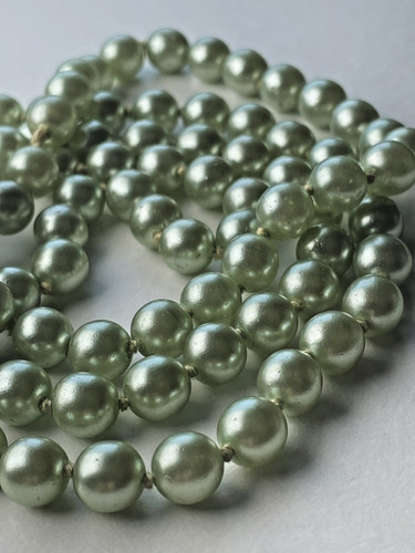 Vintage mint green glass - green, faux