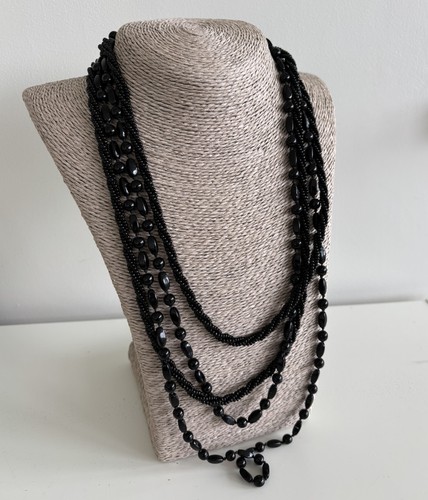 Vintage long black glass - vintage,