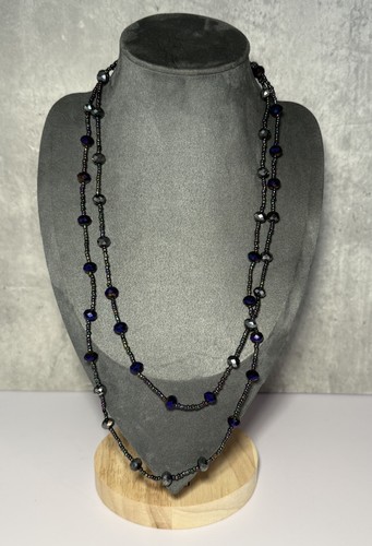 Long beaded necklace - long,
