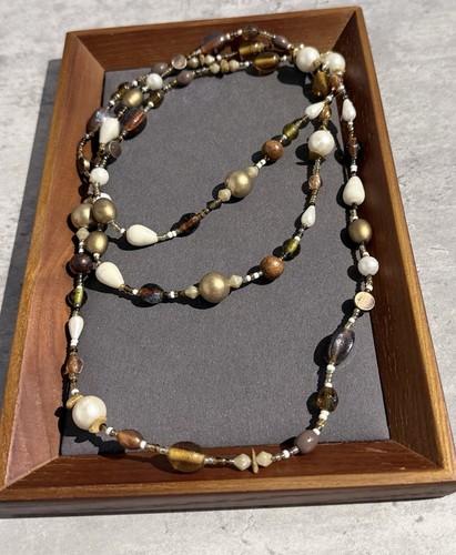 Long vintage necklace glass - vintage,