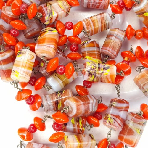 Vintage art deco glass bead - vintage,