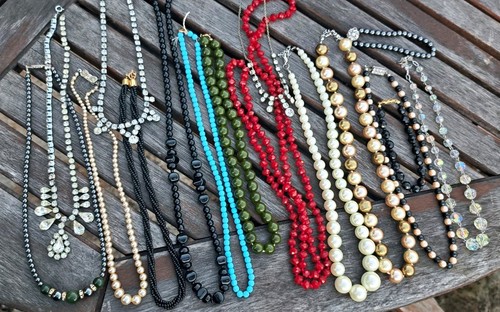 Necklace lot pearl hematite - necklace,