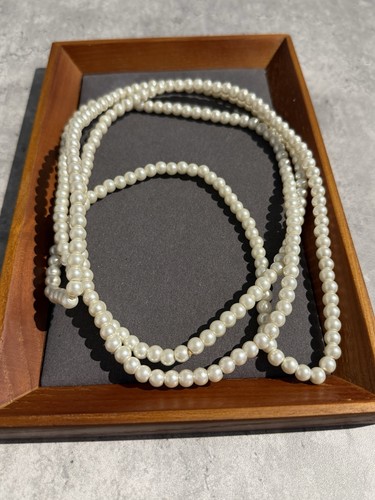 Long vintage necklace faux - long,