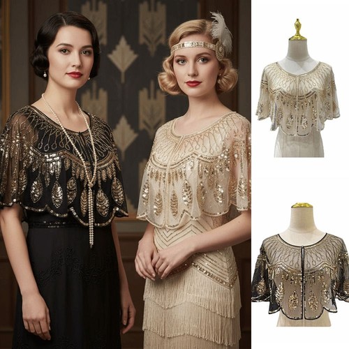 Fashion 1920s flapper shawl - 1920s,