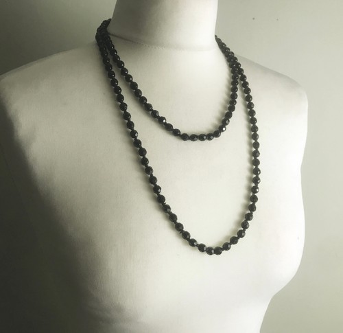 Vintage black faceted glass - vintage,