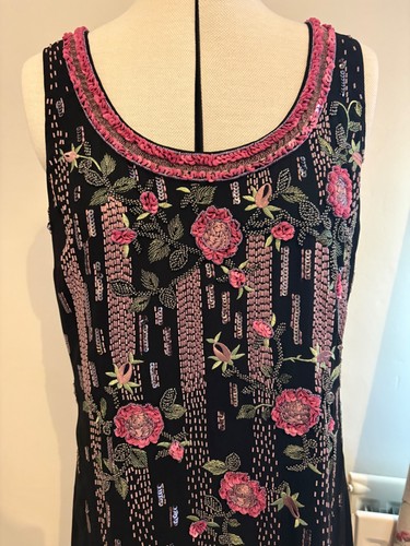 Monsoon black beaded flapper