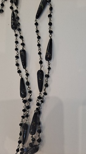 Vintageglass beaded necklace - beaded,